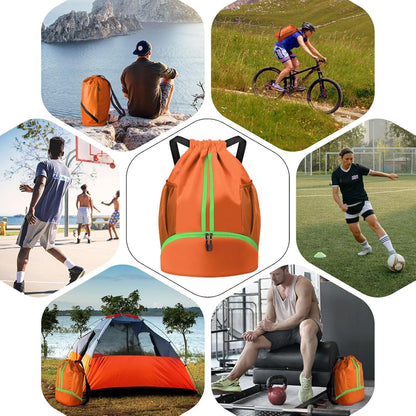 Sporttasche Turnbeutel Fußballtasche Rucksack Kordelzug Wasserfest Gymtasche
