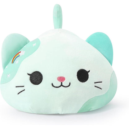 Kuscheltier Katze Plüschtier 30cm Grün