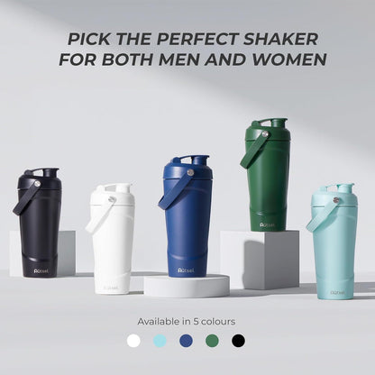 Edelstahl Protein Shaker 750ml Eiweiß Shaker Kugel Vakuum