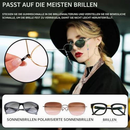 Brillenkette Damen 4er Set – Rutschfest, Elegant & Vielseitig