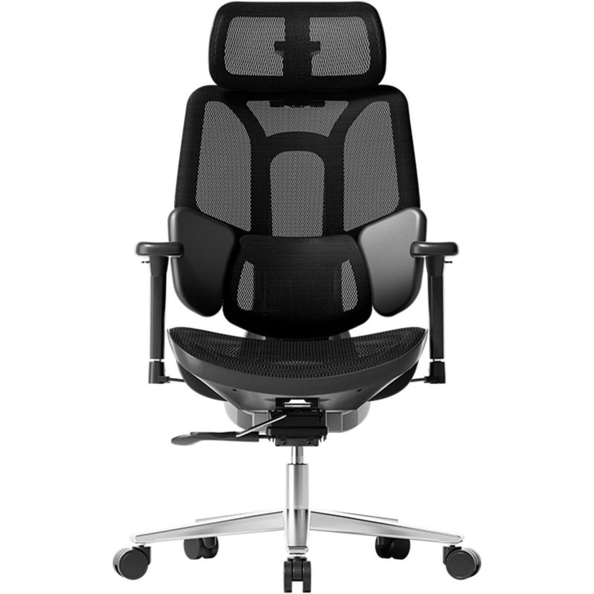 Ergonomischer Bürostuhl mit dynamischer Lendenstütze Schwarz