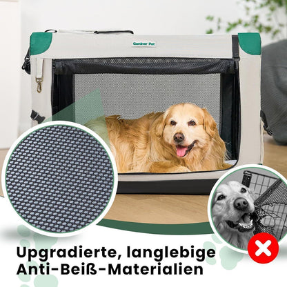 Faltbare Hundebox mit Decke – 76x53x53cm, Grau