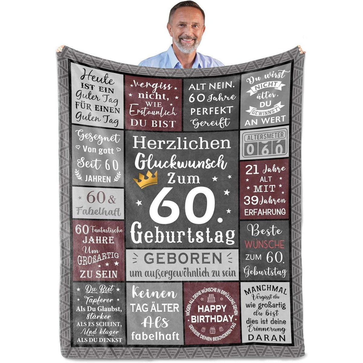 Tagesdecke zum 60. Geburtstag – Geschenk für Männer 1965
