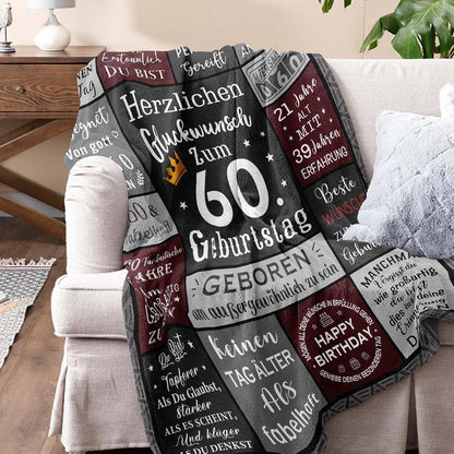 Tagesdecke zum 60. Geburtstag – Geschenk für Männer 1965