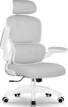 Ergonomischer Bürostuhl mit Wippfunktion und klappbaren Armlehnen