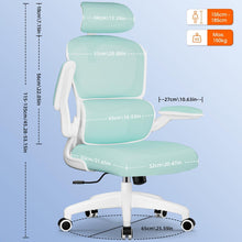 Ergonomischer Bürostuhl mit Klapparmlehnen, Lendenstütze