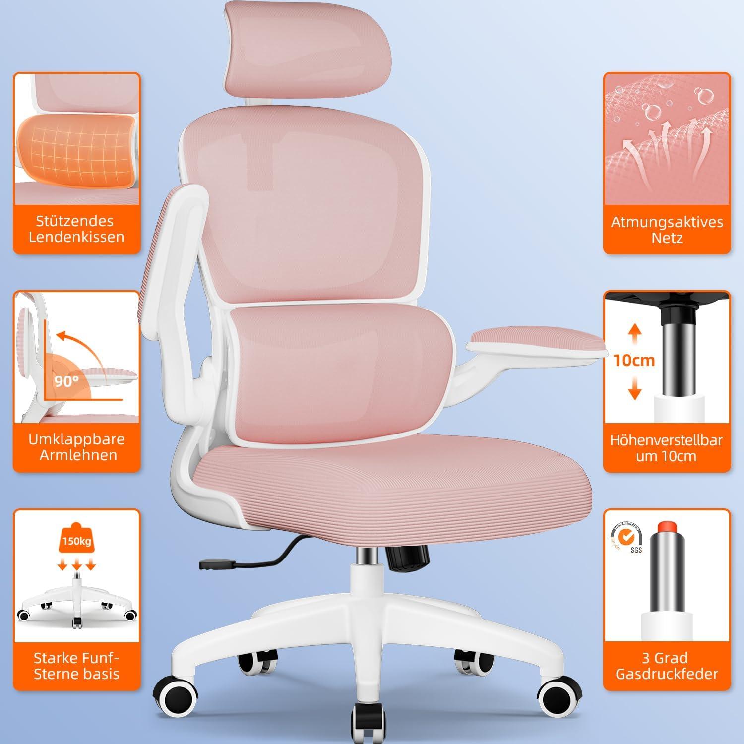 Ergonomischer Bürostuhl mit verstellbarer