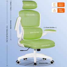Ergonomischer Bürostuhl mit Lendenwirbelstütze, klappbaren