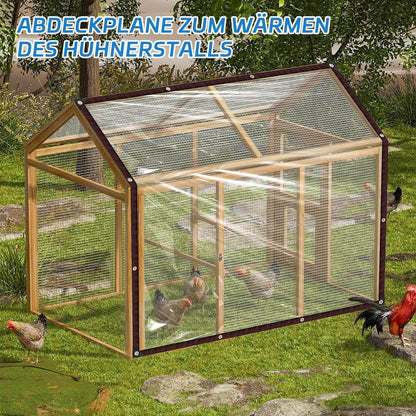 Transparente Abdeckplane mit Ösen, Wasserdicht 3x6m