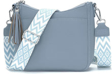 Kleine Umhängetasche Damen Mittelgroß Graublau Crossbody Bag