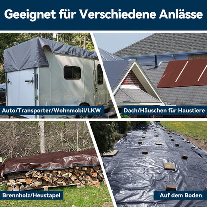 Maxi Schutzplane 6x8m | 260g/m² | Reißfest & UV-sicher