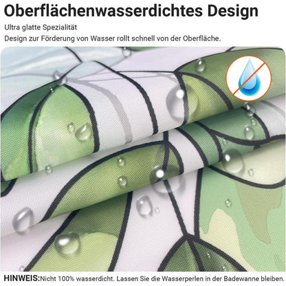 Duschvorhang Grün Blätter 100x180cm Wasserabweisend Textil