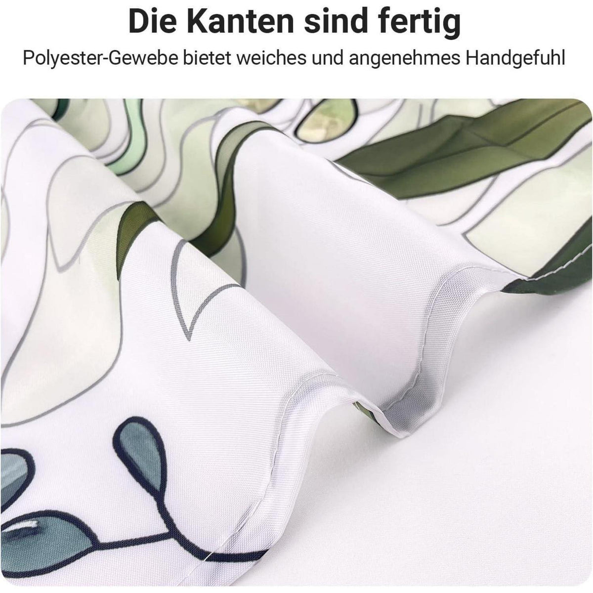 Grüner Duschvorhang Blätter 150x180cm – Antischimmel & Wasserabweisend