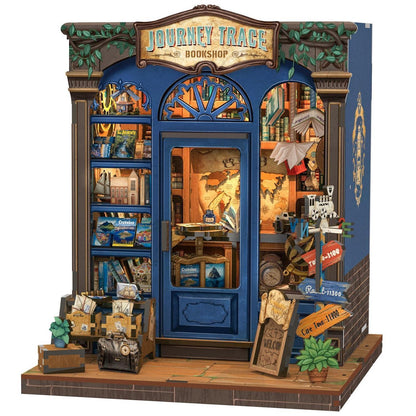 Holz Book Nook Bausatz – Miniatur Buchhandlung Deko