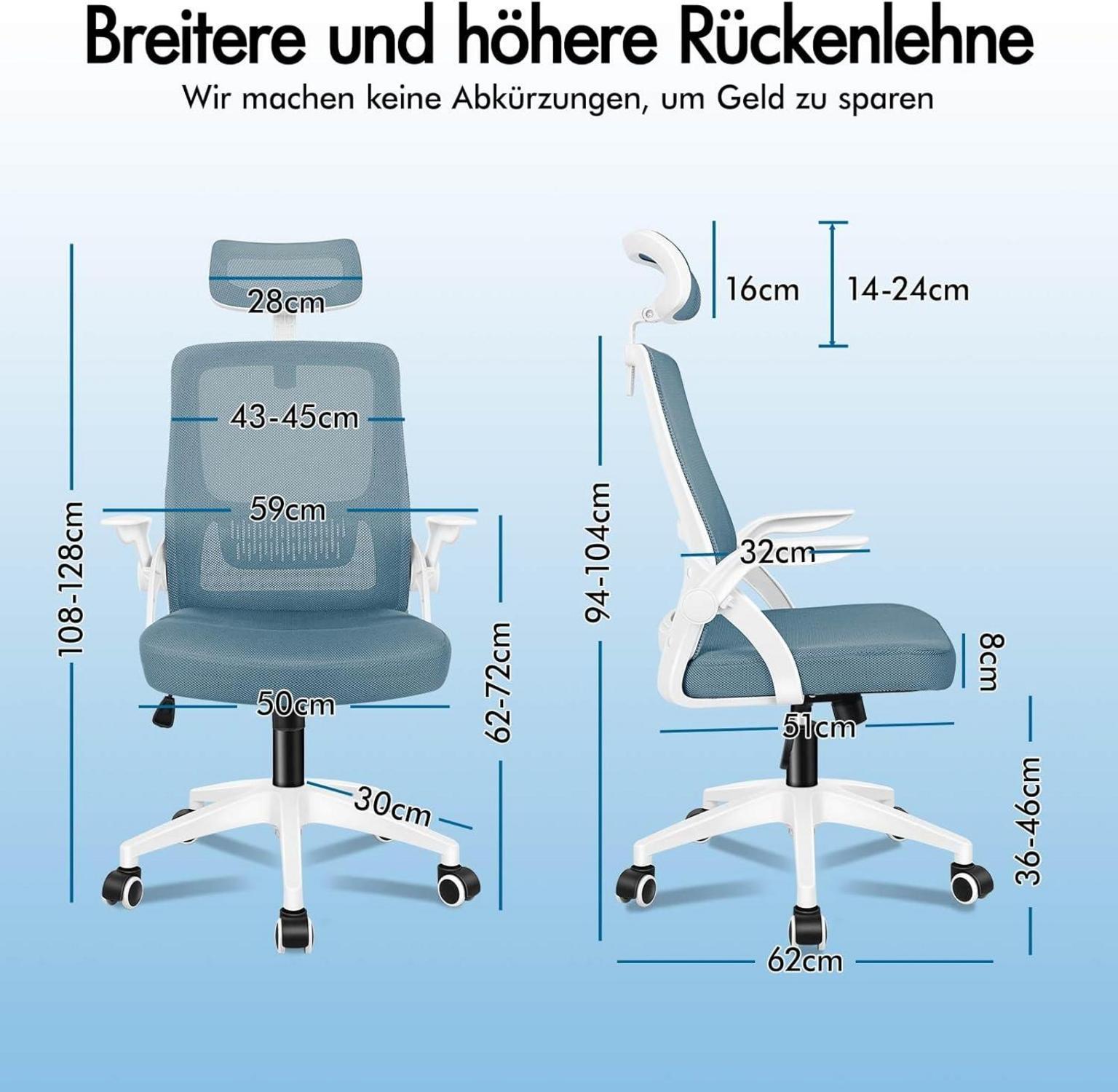 Ergonomischer Bürostuhl mit Lordosenstütze und