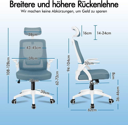 Ergonomischer Bürostuhl mit Lordosenstütze und