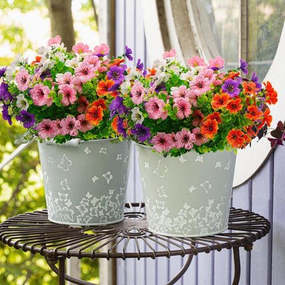 Wetterfeste Künstliche Blumen für Außen 8 Bündel Balkon Garten
