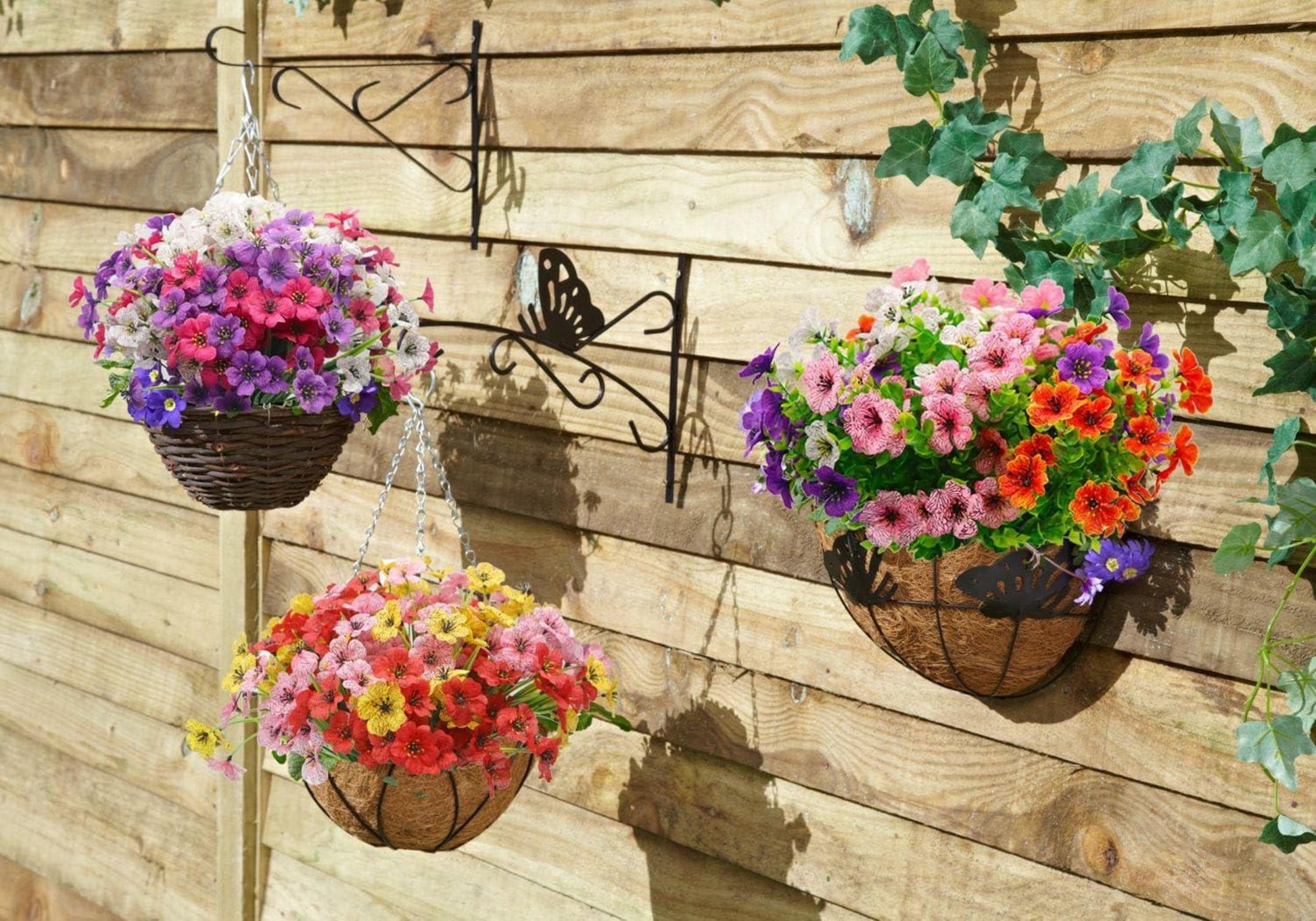 Künstliche Blumen für Außen 8er Bündel Wetterfest UV-beständig Garten Balkon