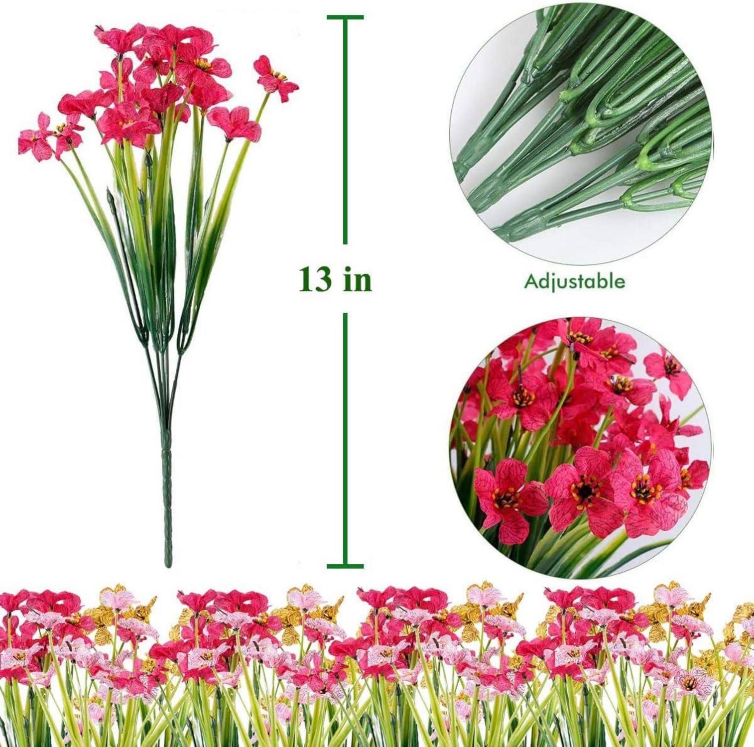 Künstliche Blumen Bündel Außen Balkon Wetterfest UV Beständig