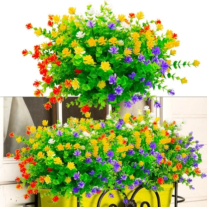 Künstliche Blumen Außen 12 Bündel Wetterfest Balkon Garten UV