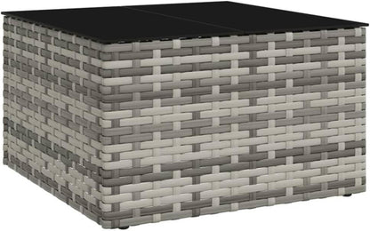 Gartenmöbel Set 2-TLG. Lounge-Set mit Kissen | Grau Rattan