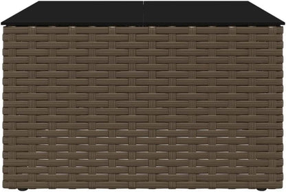 Gartenmöbel Set 2-TLG. Lounge-Set mit Kissen Braun Poly Rattan