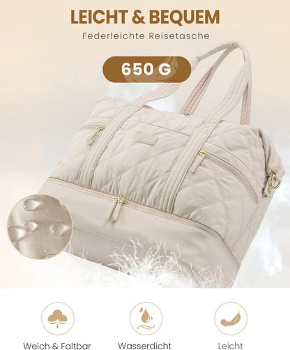 Große LOVEVOOK Reisetasche Damen Weekender Sporttasche Handgepäck mit Schuhfach