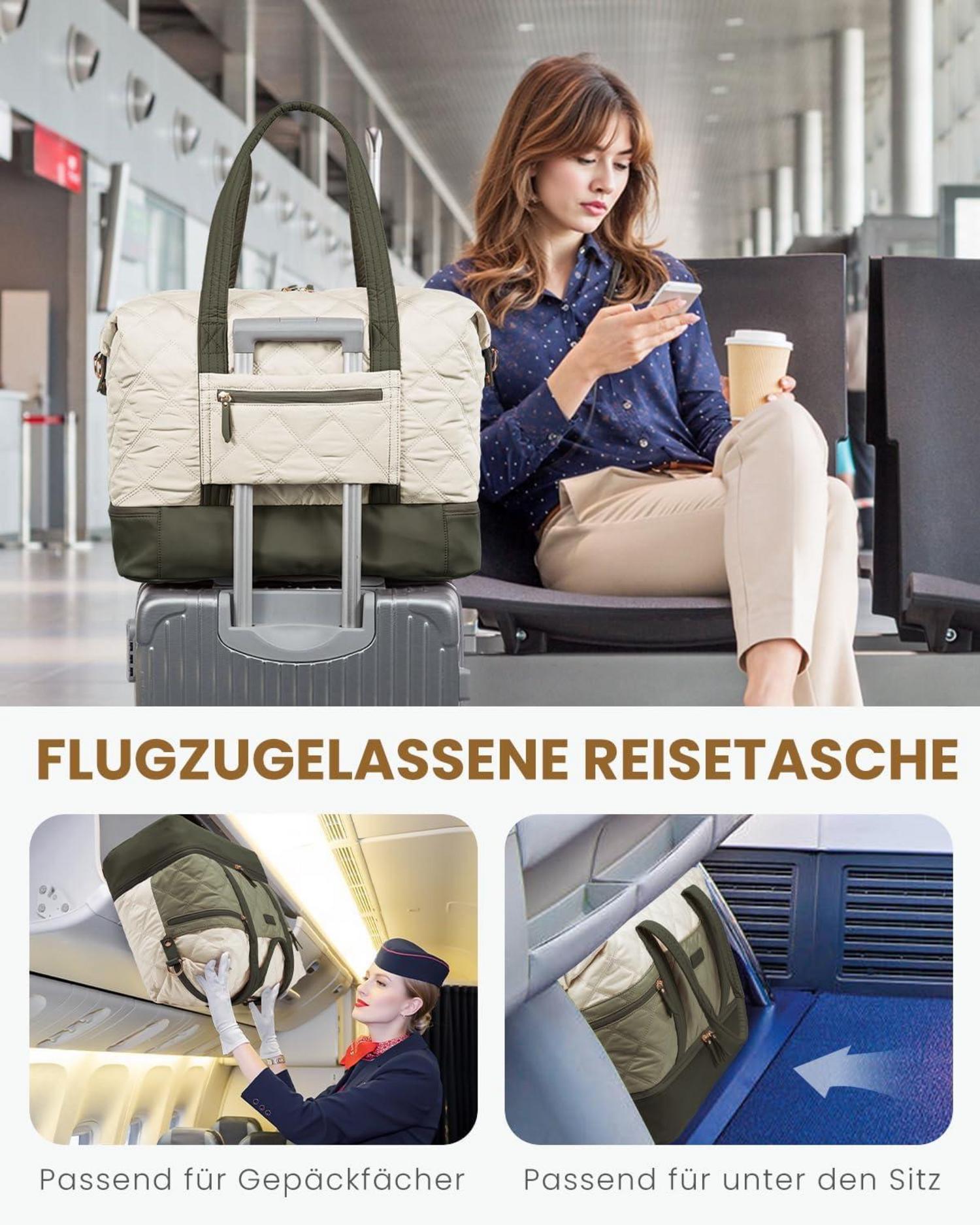 Reisetasche Damen Leicht Weekender Groß Kliniktasche Set Handgepäck