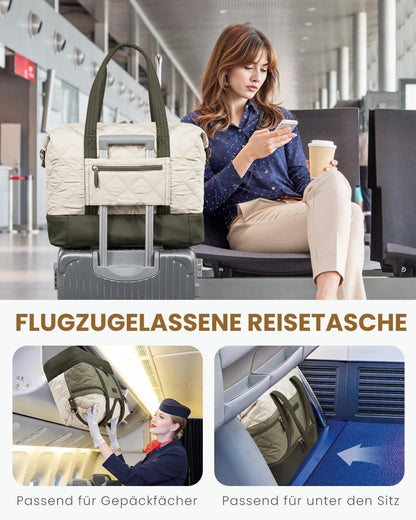 Reisetasche Damen Leicht Weekender Groß Kliniktasche Set Handgepäck