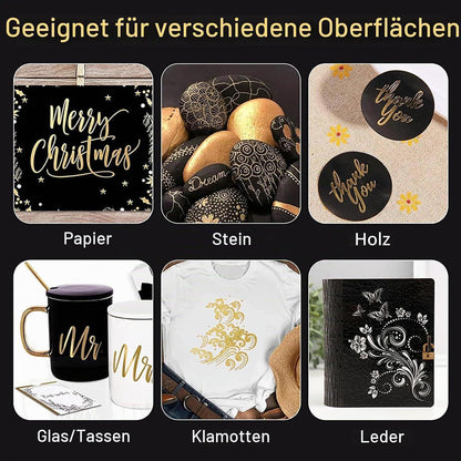 Acrylmarker Set 0,7mm – Schwarz, Weiß, Gold, Silber