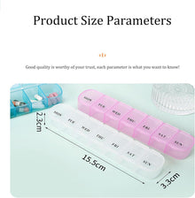 7-Tage Pillendose für Vitamine & Medikamente - Groß, mattes