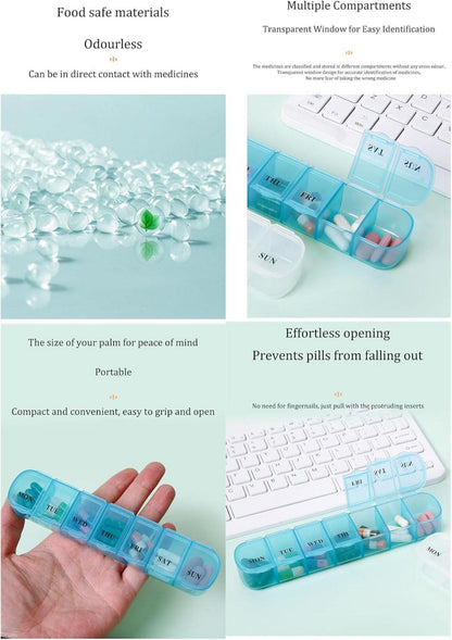 Wöchentliche Pillendose 7 Tage Tablettenorganizer Eleganz