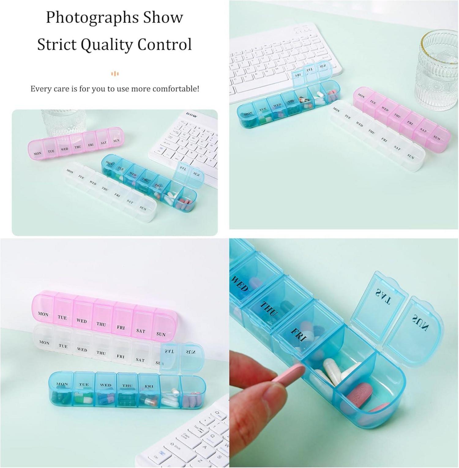 Wöchentliche Pillendose Organizer 7 Tage Vitamine Mattes Finish