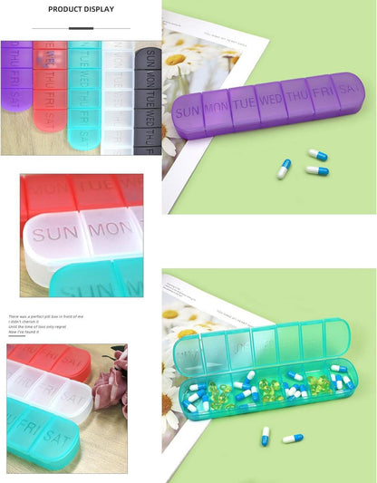 Große Pillendose Pillendosen 7 Tage Tablettenorganizer Vitamin