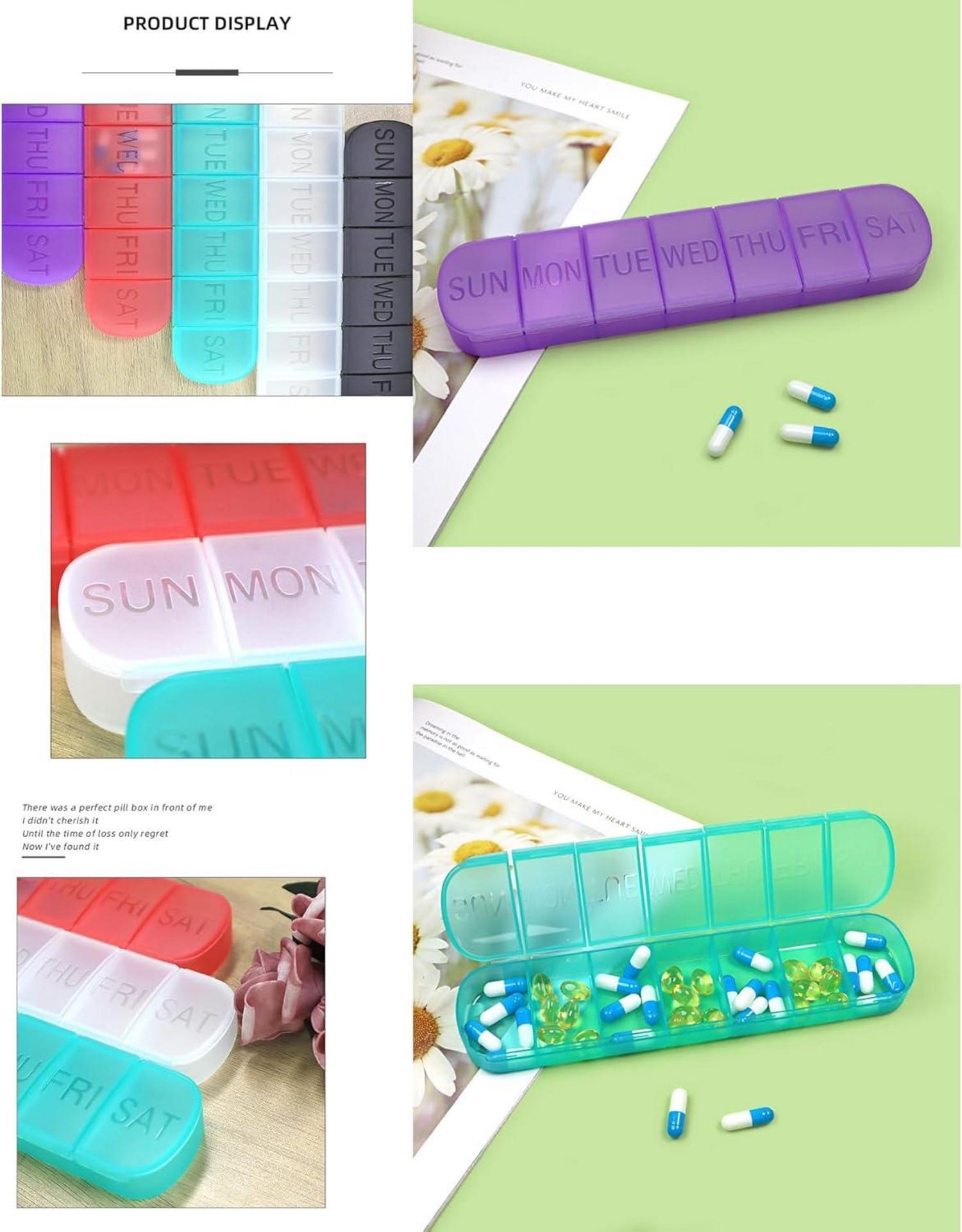 7 Tage Pillendose groß mattes Finish stilvoll Lebertran Tablettenorganizer