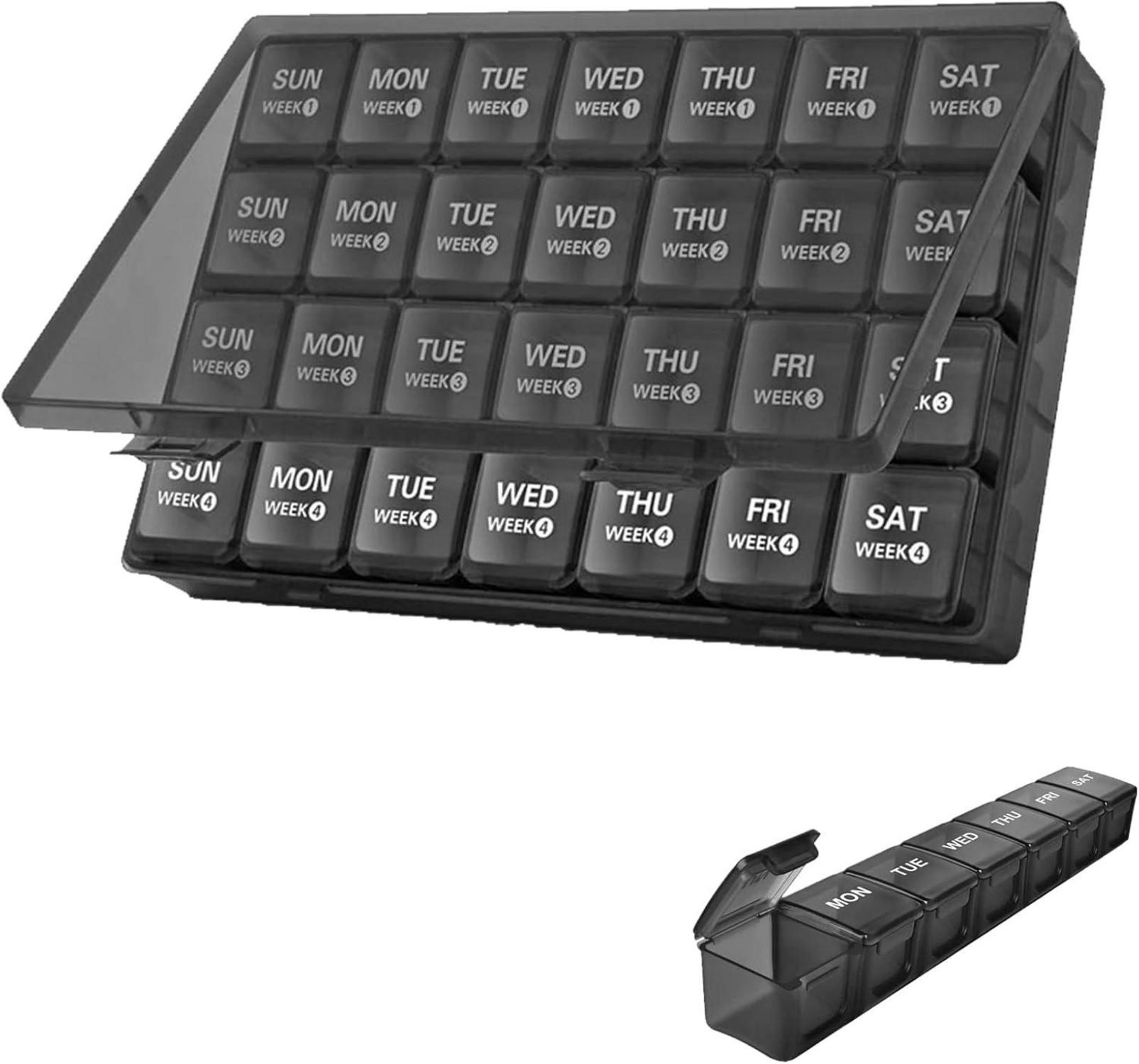 Großer Pillenorganisator mit Staubdichtem Deckel, XL