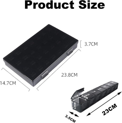 Großer Pillen Organisator 28 Tage Tablettenbox XL für