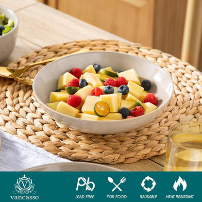 Tafelservice 24-teilig für 6 Personen, Steingut, Soft Beige