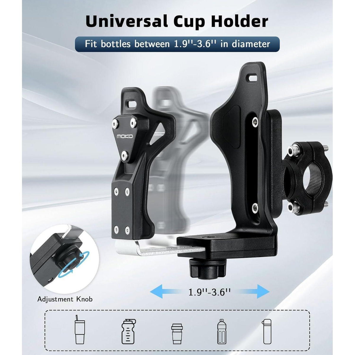 Einstellbarer Fahrradflaschenhalter – Universal für Rahmen & Lenker