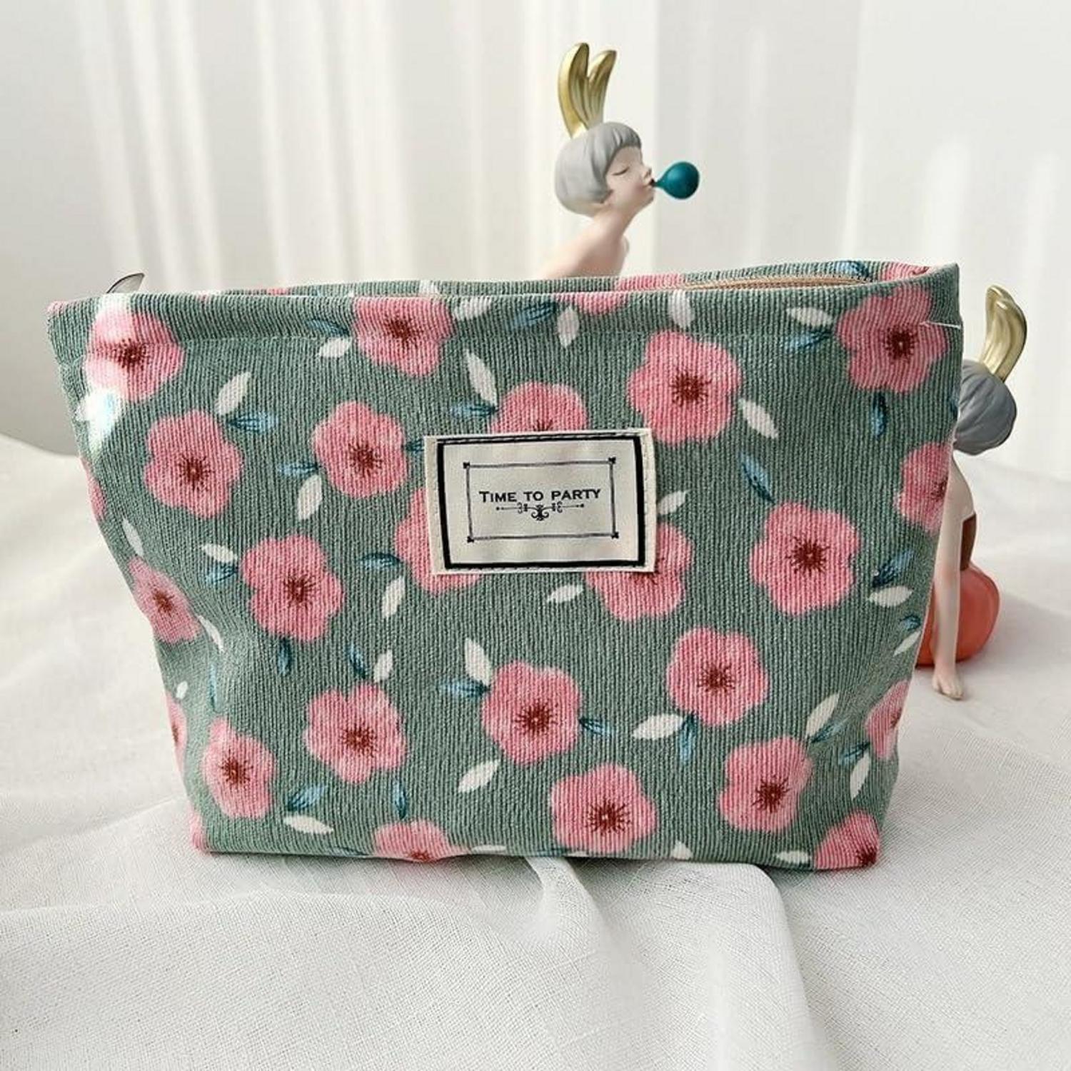 Aucuu Kosmetiktasche Cord Multifunktional Groß Kapazität Organizer