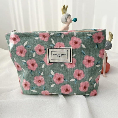 Aucuu Kosmetiktasche Cord Multifunktional Groß Kapazität Organizer