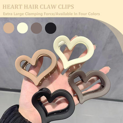 Haarklammern Herz-Design für Dickes Haar, 4 Stück