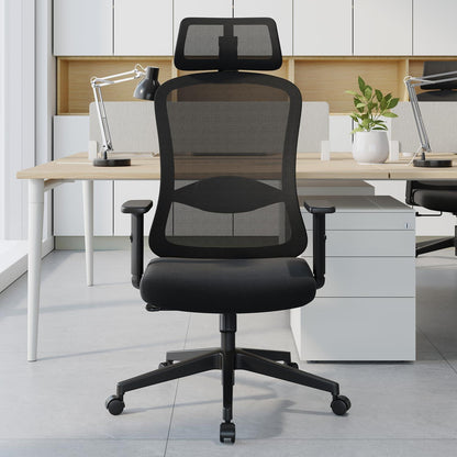 Ergonomischer Bürostuhl mit Verstellbaren Kopfstützen und