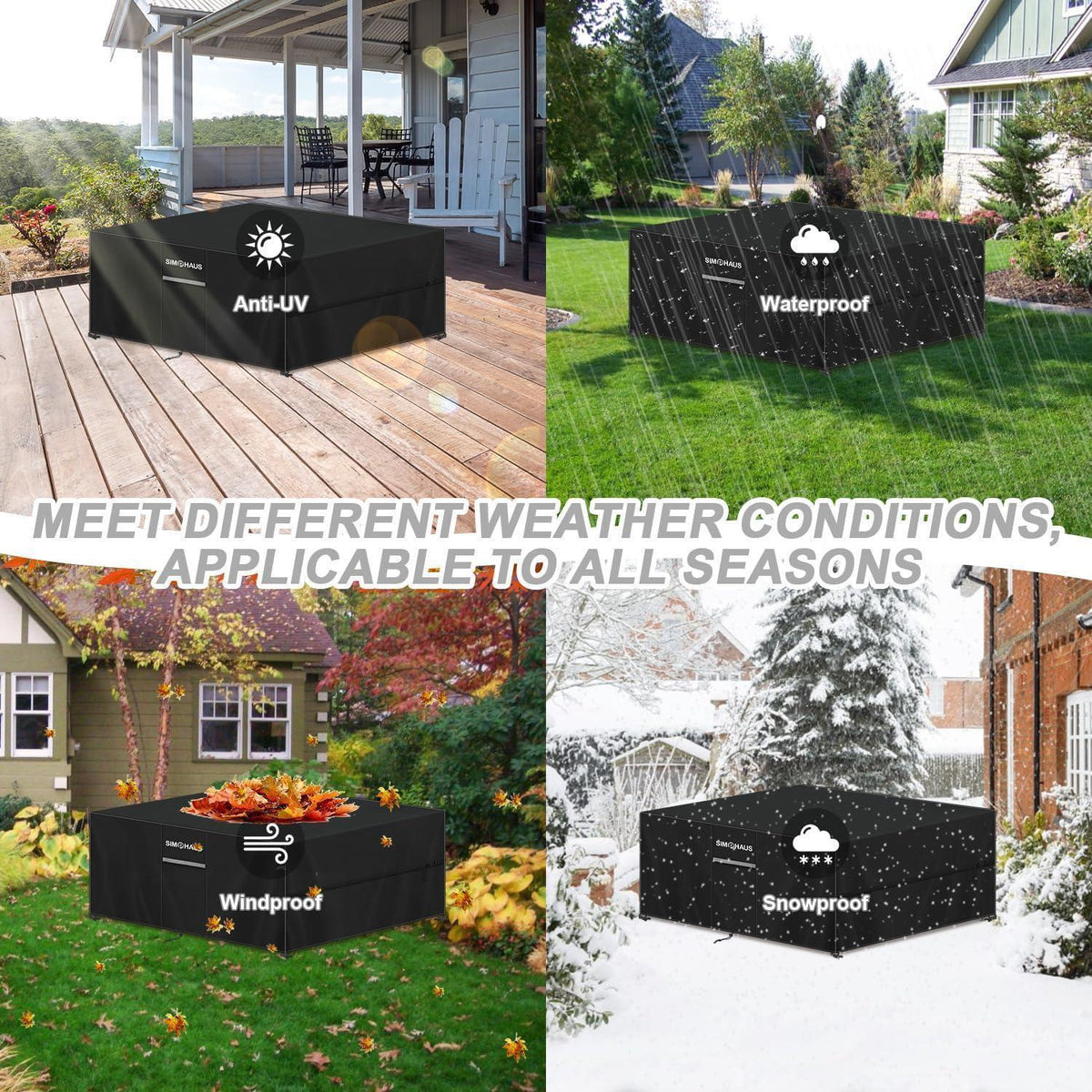 Wasserdichte Gartenmöbel Abdeckung 150x130x75cm