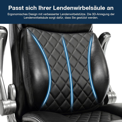 Fantasylab Bürostuhl 200KG mit 3D Massagefunktion und hoher Rückenlehne