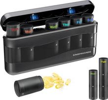 KingPavonini Tablettenbox 7 Tage Wochen Pillendose Magnetisch AM/PM