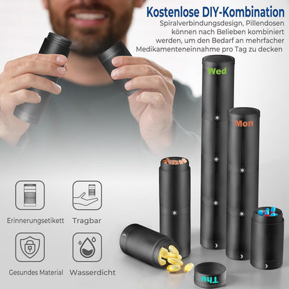 KingPavonini Tablettenbox 7 Tage Woche Pillendose Magnetisch