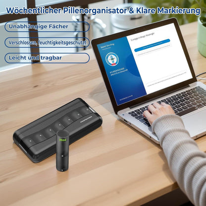 KingPavonini Tablettenbox 7 Tage Medikamentenbox AM/PM