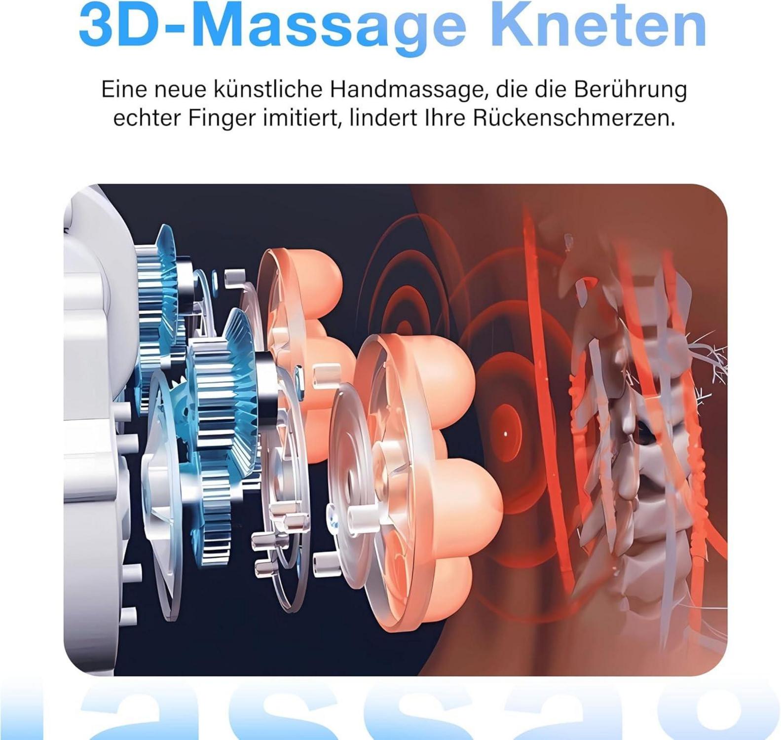 Fantasylab Bürostuhl 200KG mit 3D Massagefunktion & Fußstütze