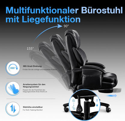 Fantasylab Massage-Bürostuhl für Rückenschmerzen 200KG, 3D Massagefunktion